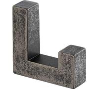 Gedotec Crochet de garde-robe | 1 pièce - crochet de garde-robe carré | TETRIS | crochet individuel fer-antiquité | crochet à vêtements 40 x 52 mm | crochet mural garde-robe invisible | crochet à ma