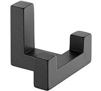 Gedotec Crochet de Garde-Robe Carré TETRIS | Double Anthracite 40 x 52 mm | Invisible Mural pour Manteau