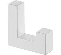 Gedotec Crochet de garde-robe | Crochet à chapeau carré | TÉTRIS | Crochet simple blanc | Patère 40 x 52 mm | Crochet mural armoire invisible | Patère design avec matériel de fixation | 1 Pièce