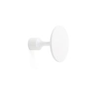 Gedotec Crochet de Vestiaire en Metal | FLOID | Portemanteau mural dimensions : (H x L) 60 x 60 mm | 1 Pièce crochet rond | Blanc Mat | Portemanteau inoxydable | bouton en métal - bouton en acier