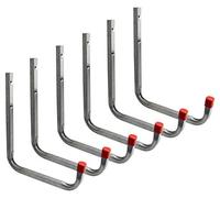 Gedotec Crochet Mural | 250 x 300 mm | 6 Pièces | Charge admissible 30 kg | Support d'appareils à visser | Atelier Support d'appareils de garage