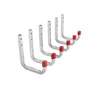 Gedotec Crochet Mural | 80 x 120 mm | 6 Pièces - Set de crochets de montage | Support d'appareils pour montage mural | Capacité charge 30 kg | Outillage Support d'appareils Atelier & Garage à visser