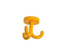 Gedotec Crochet Rotatif Mural, de Plafond pour Vêtements |KITA| Patère pour Porte Manteaux, Serviette, Peignoir | Meuble, Armoire, Chambre Enfant | Accessoire d'Accroche en Plastique | Jaune |1 Pcs