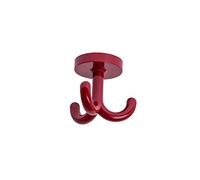 Gedotec Crochet Rotatif Mural, de Plafond pour Vêtements |KITA| Patère pour Porte Manteaux, Serviette, Peignoir | Meuble, Armoire, Chambre Enfant | Accessoire d'Accroche en Plastique | Rouge |1 Pcs