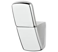 Gedotec Design Crochet de vestiaire carré | CLIP | 1 Pièce | Crochet de vestiaire chromé poli | Crochet Individuel | Métal Massif | Crochet mural vissé de manière invisible