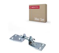 Gedotec Dispositif de Fixation et d'Assemblage sur Plaque | Visserie en Acier Galvanisé | Accessoires pour Porte, Étagère, Armoire, Meubles, Placard, Mur | Finition Chrome Argenté | 30 x Kit