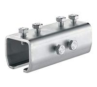 Gedotec Douille de Raccordement - Fixation pour Montage de Porte de Volet Roulant Type 1303 - Casque Agrar - Profil 300 - Raccord 2 Rails de Roulement - Acier Galvanisé Bleu - 1 Pièce