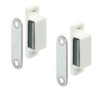 Gedotec Easy Lot de 2 aimants de porte en plastique blanc avec vis