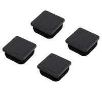 Gedotec Embouts pour Pieds de Meuble | Capuchons Carrés en Plastique Polyéthylène pour Protection du Plancher | pour Insertion dans Un Tube, Chaise, Armoire, Étagère | 60x60mm | Noir | Lot de 4