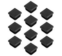 Gedotec Embouts pour Pieds de Meuble | Capuchons Carrés en Plastique Polyéthylène pour Protection du Plancher | pour Insertion dans Un Tube, Chaise, Armoire, Étagère | 30x30mm | Noir | Lot de 10