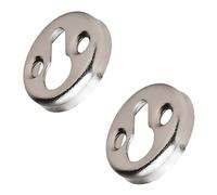 Gedotec Ensemble d'Attache Charnière Invisible | Taquet à Fixer en Acier Ø 30mm | Paquet de 2 | Support d'Accroche Amovible Circulaire pour Meuble, Lit, Literie, Cadre, Sommier, Canapé