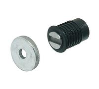 Gedotec fermeture magnétique avec contre-plaque aimant de perçage porte loqueteau magnétique à percer | Aimant de porte extra fort noir | Force d'adhérence 2,0 kg | 10 pièces - Aimants de meubles po