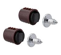 Gedotec fermeture magnétique avec contre-plaque aimant de perçage porte loqueteau magnétique à percer | Aimant de porte extra fort brun | Force d'adhérence 2,0 kg | 2 pièces - Aimants de meubles pou