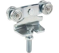 Gedotec Ferrure de Porte Coulissante - Agrar Rollapparat 373 - Double Paires de Roulettes Réglable en Hauteur pour Portes Coulissantes sur Rails en Acier Galvanisé - Roulettes Profil 300-1 Pièce