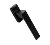 Gedotec Ferrure de porte en aluminium - poignée de fenêtre noire olive de fenêtre sur rosace ovale | 1 pce olive oscillo-battante sans cylindre de fermeture | PUSH 1317