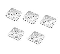 Gedotec Ferrure de rotation 360° Plateau tournant à visser | Acier galvanisé | Roulement à billes de pression 150 kg | Plateau tournant pour charges lourdes 155 x 155 x 10,5 mm