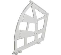 Gedotec Ferrure inclinable armoires à chaussures Étagère chaussures 3 compartiments | Raccord tournant plastique blanc Charnière de meuble - mécanisme de fermeture tiroirs portes - 1 pièce