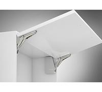 Gedotec Ferrure pivotante pour armoire de cuisine Free Flap 1.7 | Modèle C 2,7-14,7 kg | Set complet de ferrures de meubles blanc | 1 jeu - Charnière rabattable pour volets monobloc