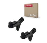 Gedotec FIX PRO Lot de 10 supports d'étagère d'angle en bois Ø 5 mm Pour meubles - Support d'étagère en acier noir mat | Tige avec goupilles enfichables | Lot de 10