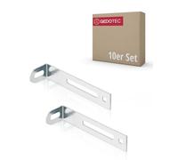 Gedotec Fixation murale avec sécurité anti-basculement pour la fixation de meubles et d'armoires | équerres à visser - H7901 | Acier galvanisé | 77 x 21 x 15 mm | Lot de 10