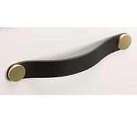 Gedotec FLEXA 0404 Bouton de porte pour armoires - Chrome poli - Beige avec matériel de fixation | FLEXA 0404 | LA : 128 mm | Boutons pour armoires de cuisine Boutons d'armoires