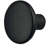 Gedotec Frank Bouton de meuble en bois noir pour portes de placard et meubles - Bouton d'armoire de cuisine avec diamètre 32 mm - Bouton de porte en frêne teinté - 1 pièce - Poignée de meuble ronde