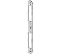 Gedotec Gâche en acier inoxydable | 1 pièce | Plaque de verrouillage d'entrée | Plaque de gâche plate DIN gauche + droite | Rénovation pour les côtés en bois | Butée de porte en métal | Porte