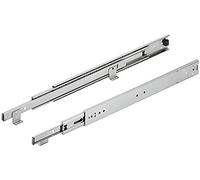 GEDOTEC Glissière tiroir coulissant ACCURIDE 3301-60 pleine extension 650 mm | avec loquet en position fermée Sur-extension angle montage surface au sol rails télescopiques - 1 paire