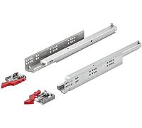 Gedotec Glissières de tiroirs Sortie totale 400 mm Guidage sous le sol avec Push-to-Open | Glissières télescopiques Matrix Runner UM A30 | Glissières pour tiroirs en bois