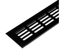 Gedotec Grille Aeration Rectangulaire | Bouche de Ventilation pour Mur, Porte de Salle de Bain, Cuisine, Maison, Salon, Bureau, Sauna | Aluminium Inoxydable Anodisé Noir | 800x60mm | 1 Pièce