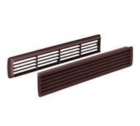 Gedotec Grille d'aération | 457 x 92 mm | 1 pièce | Grille de porte acajou plastique ABS | Aération de porte pour épaisseur de porte 35-40 mm | Grille d'aération carrée