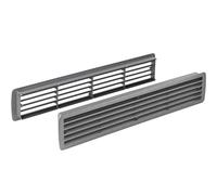 Gedotec Grille d'aération | 457 x 92 mm | 1 pièce | Grille de porte aspect inox plastique ABS | Aération de porte pour épaisseur de porte 35-40 mm | Grille d'aération carrée