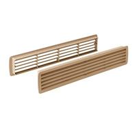 Gedotec Grille d'aération | 457 x 92 mm | 1 pièce | Grille de porte érable plastique ABS | Aération de porte pour épaisseur de porte 35-40 mm | Grille d'aération carrée