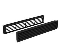 Gedotec Grille d'aération | 457 x 92 mm | 1 pièce | Grille de porte noire plastique ABS | Aération de porte pour épaisseur de porte 35-40 mm | Grille d'aération carrée