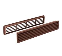 Gedotec Grille d'aération | 457 x 92 mm | 1 pièce | Grille de porte noyer plastique ABS | Aération de porte pour épaisseur de porte 35-40 mm | Grille d'aération carrée