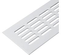 Gedotec Grille d'aération carrée en aluminium | 1 pièce Grille d'évacuation d'air blanc mat 400 x 80 mm | Grille de porte en aluminium pour l'intérieur et l'extérieur