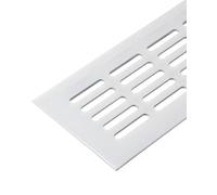 Gedotec Grille d'aération rectangulaire en aluminium - 1 pièce - Blanc mat - Grille de chauffage - 400 x 100 mm - Grille de porte en aluminium pour l'intérieur et l'extérieur - Grille d'aération à