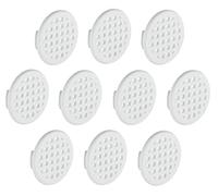 Gedotec Grille d'aération ronde pour la ventilation | 10 pièces Grille d'évacuation d'air blanc 37 mm| Intérieur et extérieur | BREATHE | Rosette d'aireation tramée en plastique