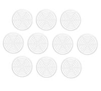 Gedotec Grille d'aération ronde pour l'évacuation de l'air | 10 pièces Grille d'évacuation d'air blanc 60mm | Intérieur et extérieur | BREATHE | Rosette d'air fendue en plastique