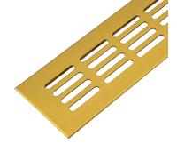 Gedotec Grille de ventilation carrée en aluminium | 1 pièce Grille d'évacuation d'air en laiton anodisé 600 x 60 mm | Grille de porte en aluminium pour l'intérieur et l'extérieur