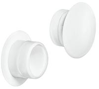 Gedotec H1117 - Capuchons de vis ronds blancs - Embouts 12 mm - Bouchons perçage aveugle - Pour meubles et trous