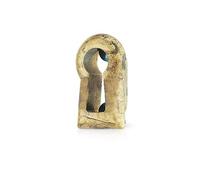 Gedotec H7415 Porte-clé en laiton vieilli pour fixation à plaquettes - H7415 | Laiton marron frotté | Rosace de clé à encastrer | 1 pièce - Housse pour armoires de meubles