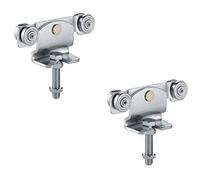 Gedotec Helm Agrar Roller Apparatus 571 entraînement | Réglable en hauteur | Double paire pour glissières en acier | Rouleaux profil 500 | Roulettes pour ferrure de porte coulissante | 2 Pièces