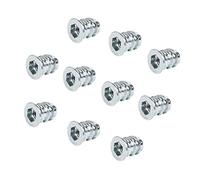 Gedotec Insert d'Ecrou à Vis - Visserie pour Meuble et Planche en Bois - Écrou à Six Pans Creux pour Bois et Plastique - Insert Fileté en Acier avec Bord de Protection - 100 pcs - M4 x 10 mm