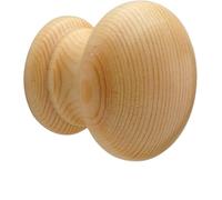 Gedotec JENNIFER - Lot de 10 boutons de meuble en bois de pin brut - Diamètre 30 mm - Poignées de meuble avec insert fileté - Boutons d'armoire et de porte pour armoires, commodes et meubles - Boutons