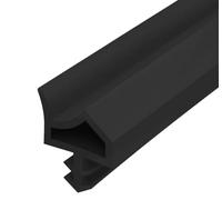 Gedotec Joint Calfeutrage Porte Fenêtre - Bande M 3967 pour Isolation Phonique et Thermique de Joint de Porte - Arrêt de Porte Isolant - Rouleau PVC Flexible - Largeur: 12 mm - Butée: 5 mm - Noir