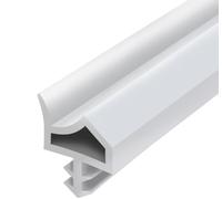 Gedotec Joint Calfeutrage Porte Fenêtre - Bande M 3967 pour Isolation Phonique et Thermique de Joint de Porte - Arrêt de Porte Isolant - Rouleau PVC Flexible - Largeur: 12 mm - Butée: 5 mm - Blanc