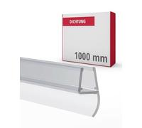 Gedotec Joint central 180° | 1 pièce | Joint de porte de douche avec lèvre latérale | Longueur : 1 m | Joint de douche 6 mm - 8 mm | Joint de sol en verre PVC hydrofuge