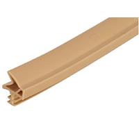Gedotec Joint de Porte et Fenêtre - Bande S6577a d'Étanchéité en Plastique PVC pour Châssis en Bois ou Aluminium - Protection Stop contre Bruit, Vent et Eau - Rouleau 25 M - Rainure 4x7mm - Brun