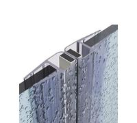 Gedotec Joint magnétique pour portes de douche - 1 paire de joints magnétiques 180° sans butée - En PVC - Longueur : 2 m - Joint de douche de 6 mm à 8 mm - Pour cabine de douche